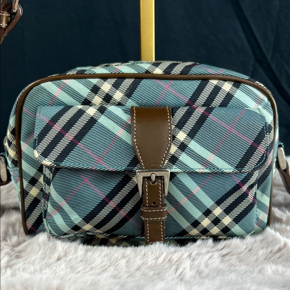 Burberry Blue Label Nova Check Crossbody Camera Bag with Brown Trim | COA - Picture 1 of 17